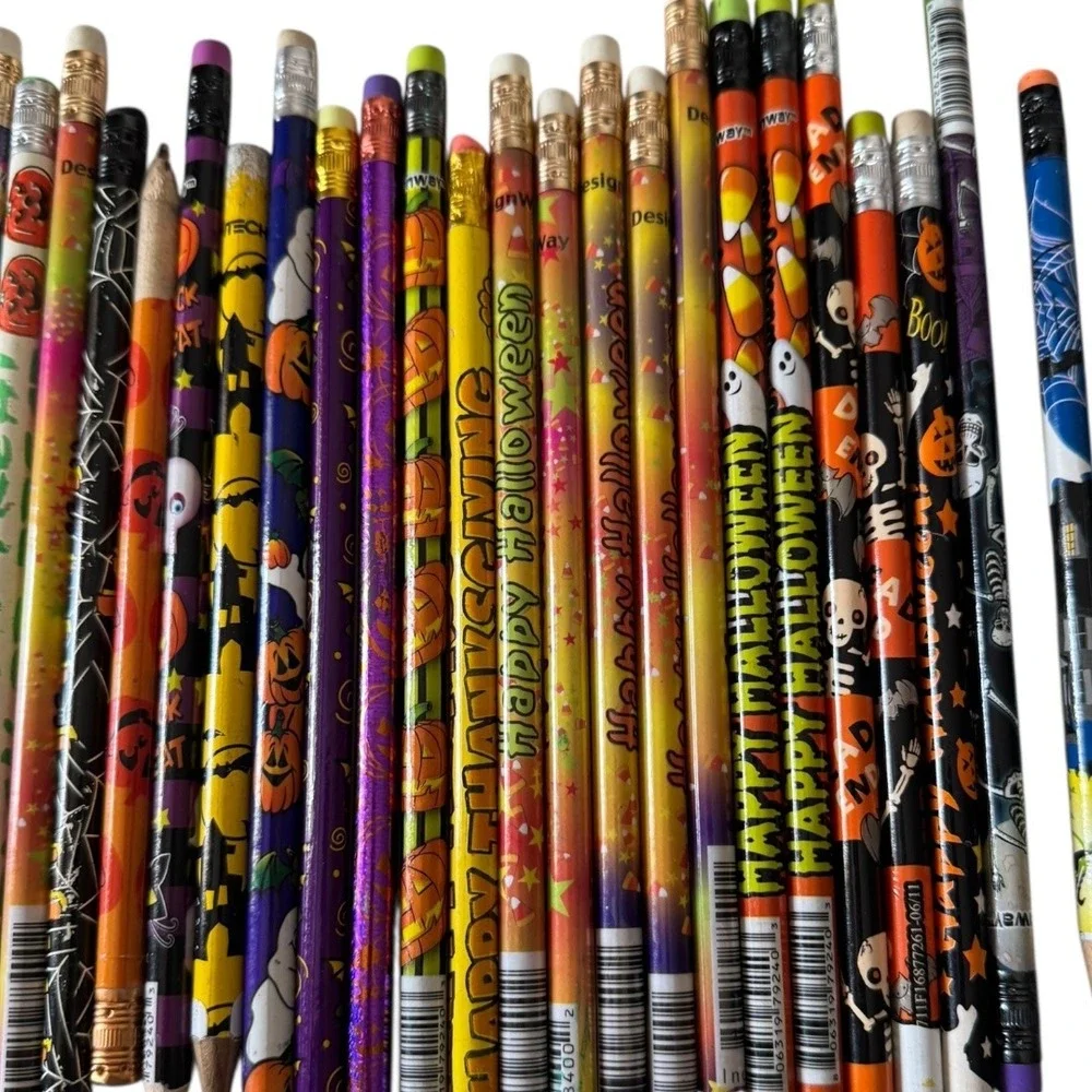 Halloween‎ Pencils Erasers Lot  Spooky Season Vintage y2k School Supplies B20Q